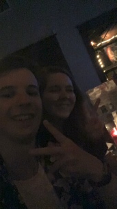 Sean and Michaela in a bar